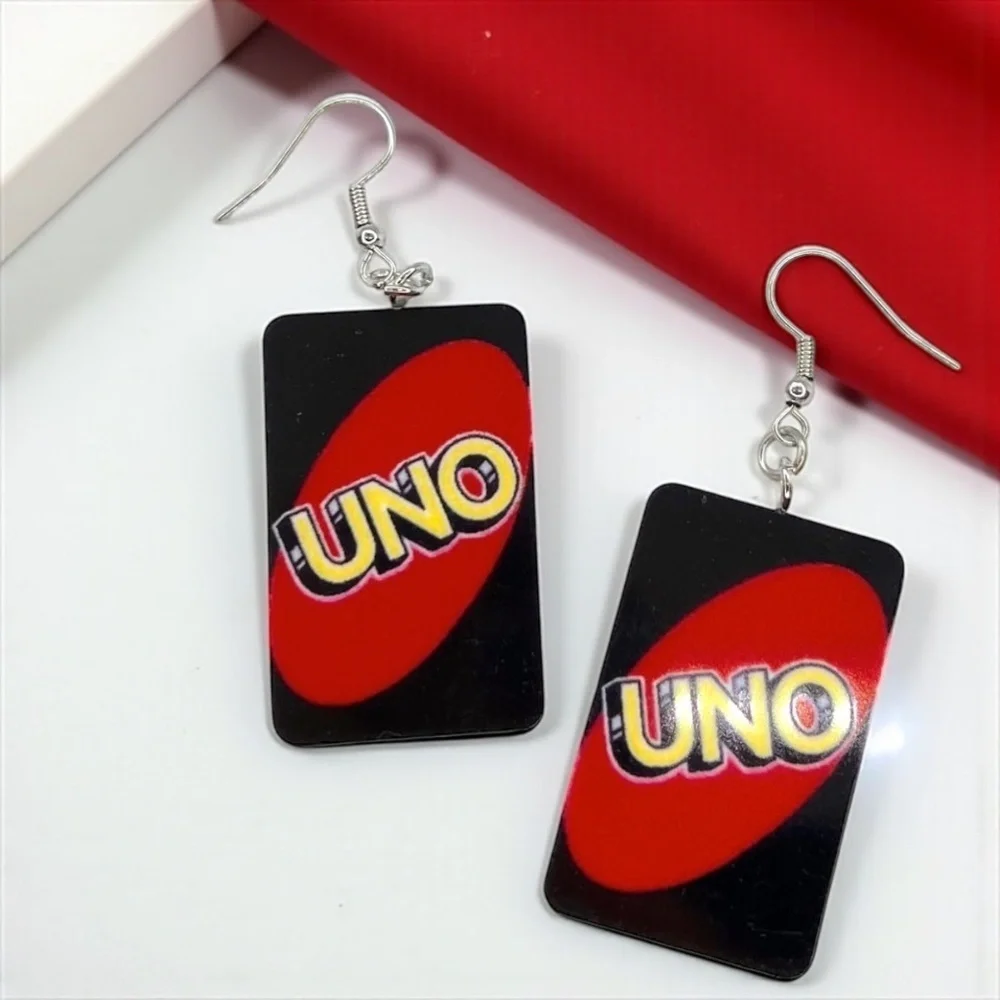 UNO-Forgettable Fun: Colorful Card Earrings That Deal Style! NWT Jewelry